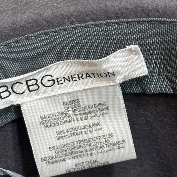 BCBGeneration Dark Grey Women’s Wool Fedora Floppy Hat - Picture 6 of 8